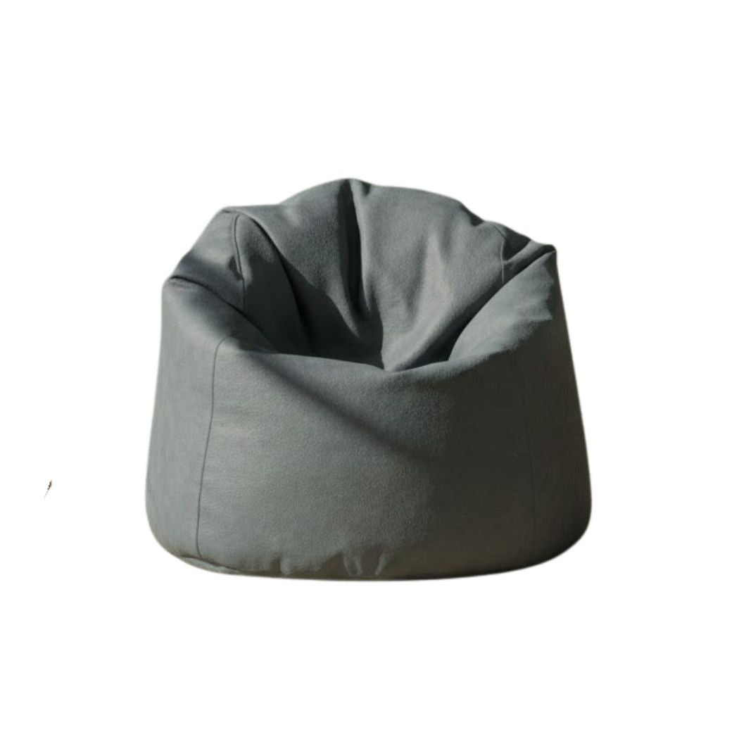 Medium size leather bin bag, distinctive and practical in gray color ELH-104