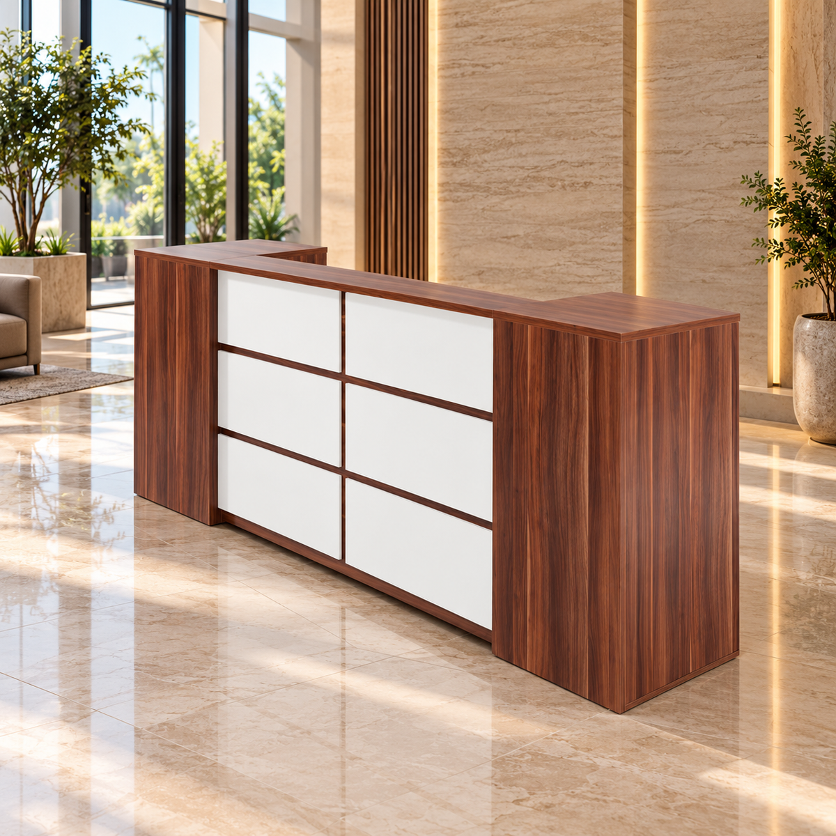 مكتب استقبال - Reception Counter - خشب MDF اسباني - CEM-102