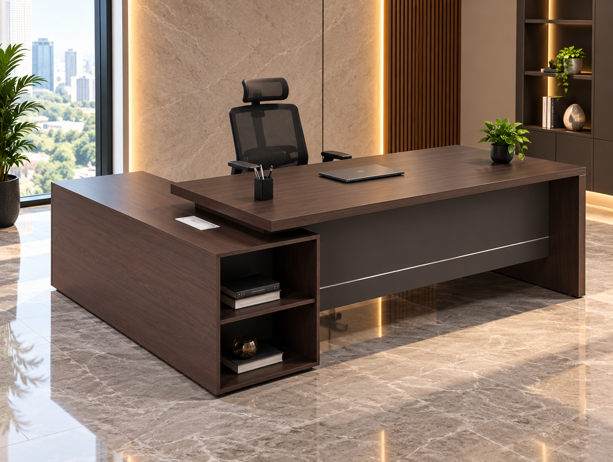 High-quality MDF wooden manager’s desk - HFS-140