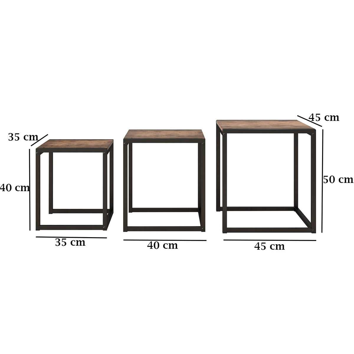 High quality metal side tables set - OMM-023