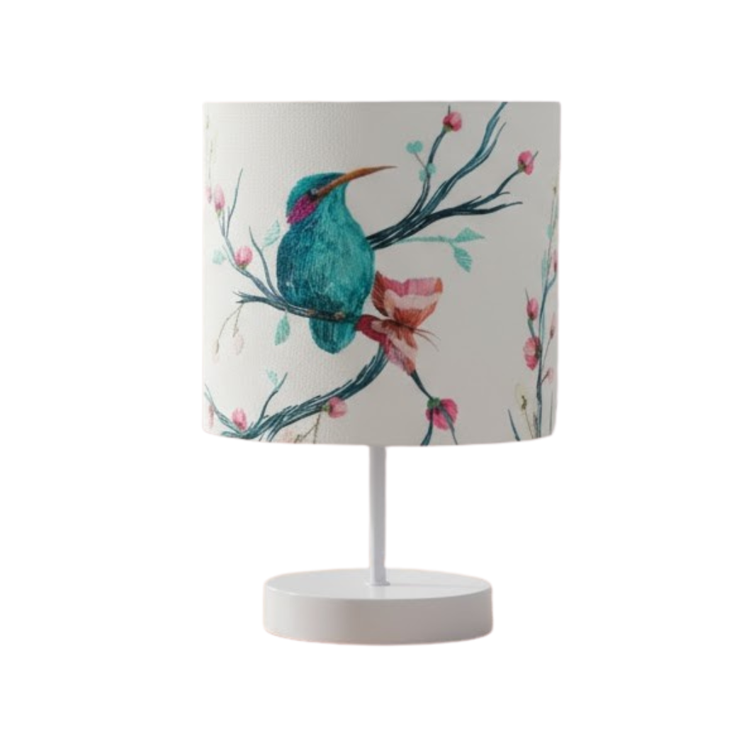 Modern Standard Lamp WDD-029 – Elegant Design of White Painted Metal with Heat-Resistant Vacuum Velvet Shade