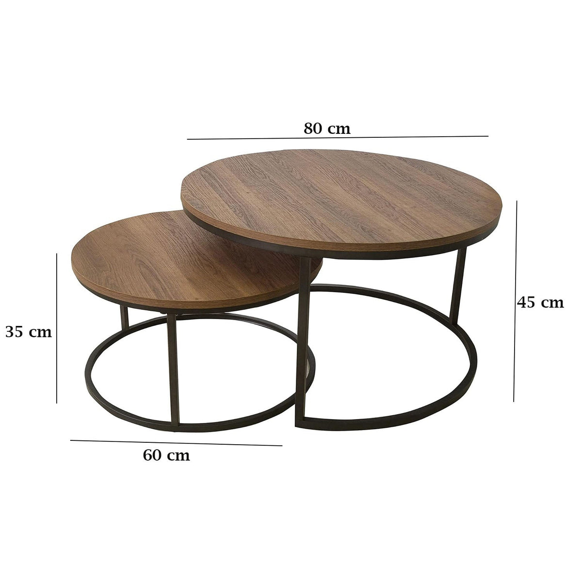 MDF and metal coffee table - WAF-016
