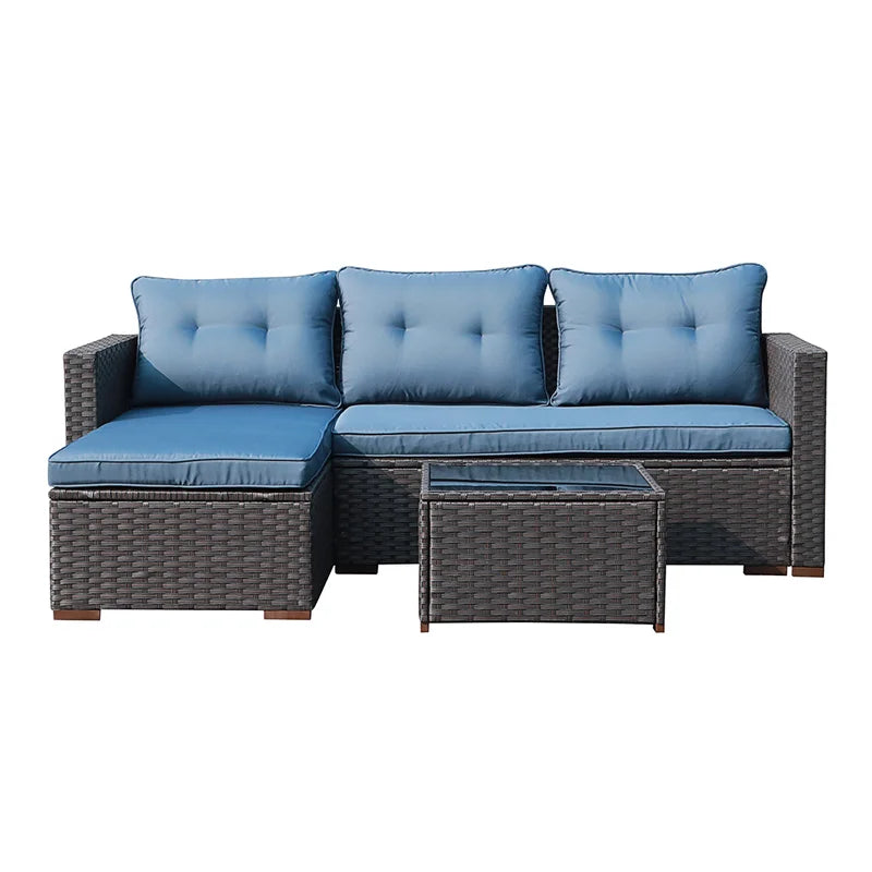 VIP rattan set accommodates 3 people