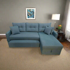 Manx sofa, 2 seater, bed and storage drawer - red beech wood - HST-045