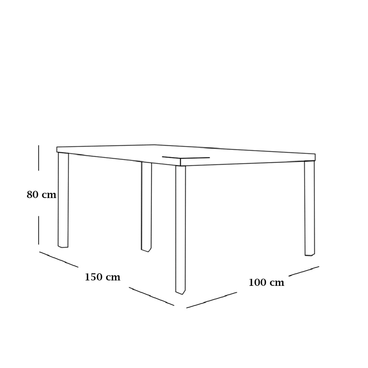 Dining table - 5 pieces of high quality beech wood - KYN-189