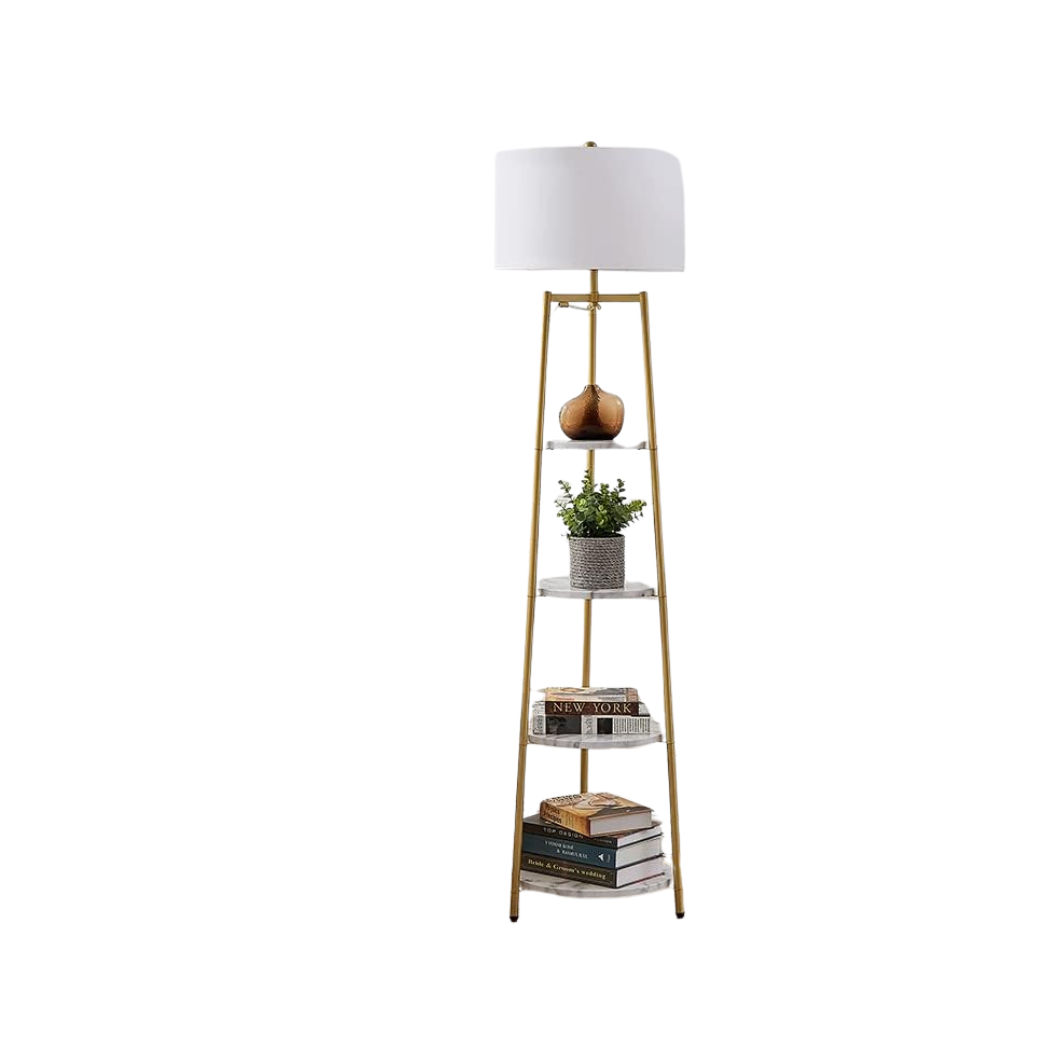 Steel lamp coated with Carrara marble base – Luxury design with modern lighting – Model ZSL-012
