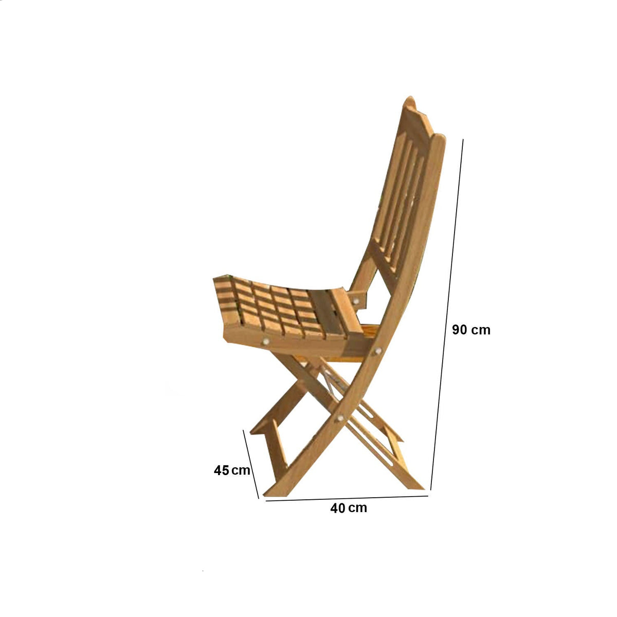Set of 2 chairs + red beech wood table - OBG-027