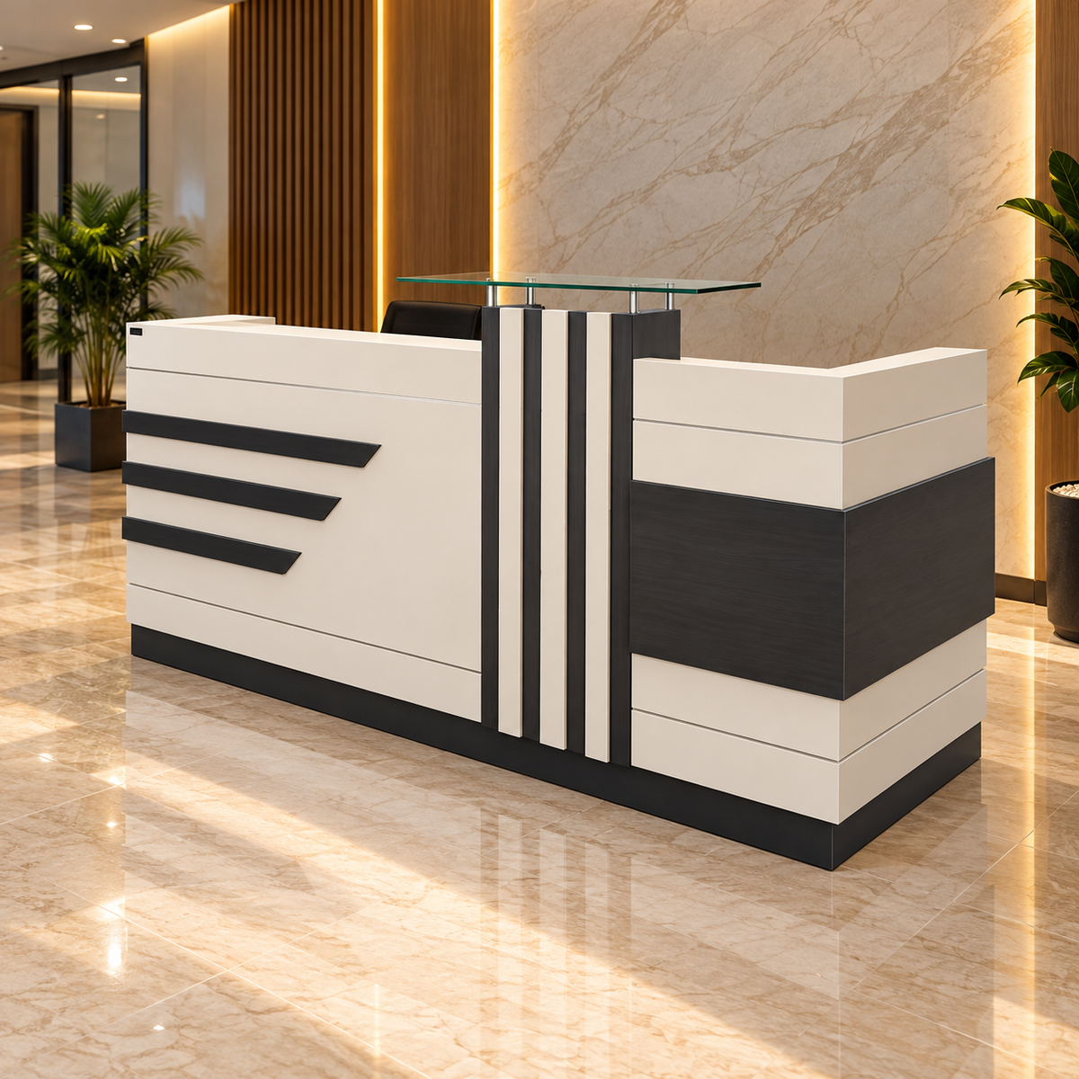 مكتب استقبال - Reception Counter - خشب MDF اسباني - CEM-100