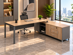 Premium MDF Wooden Manager’s Desk with a Luxurious Design – Model HFS-082