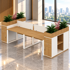 Spanish MDF quad workstation  - CEM-020