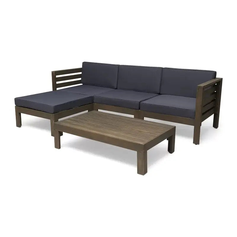 Romero corner made of red beech wood is enough for 4 people