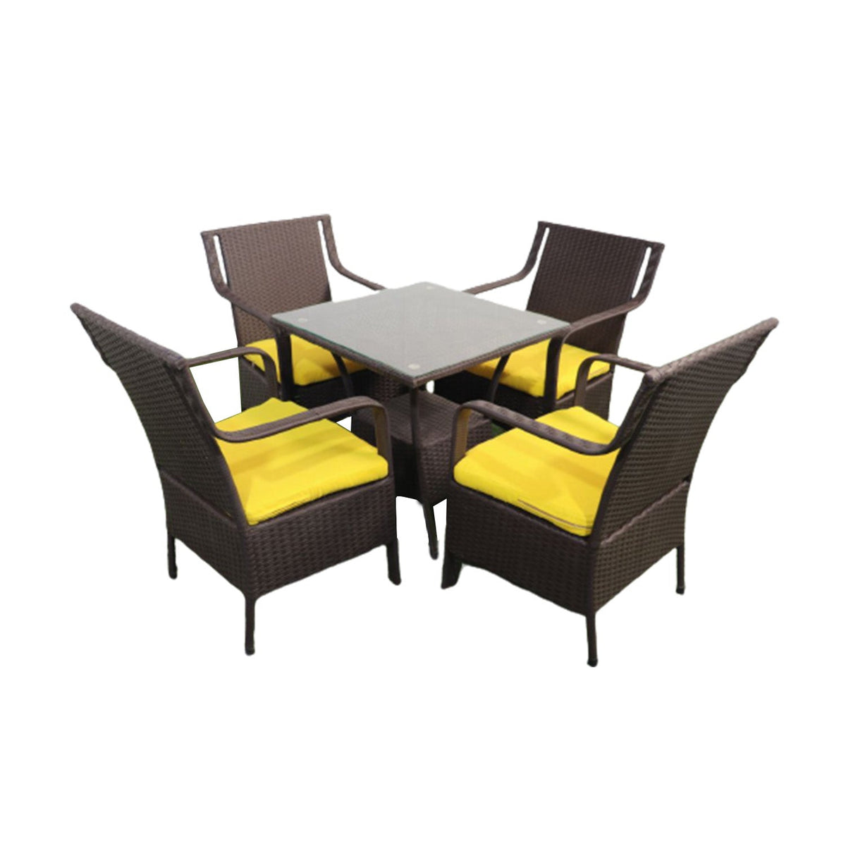 Rattan set with 4 chairs and table TOK-003