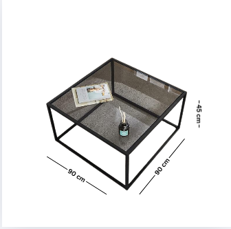 ترابيزة قهوة استيل مطلي – سطح زجاج فاميه 6 مم – تصميم عصري فاخر – موديل ZSL-036