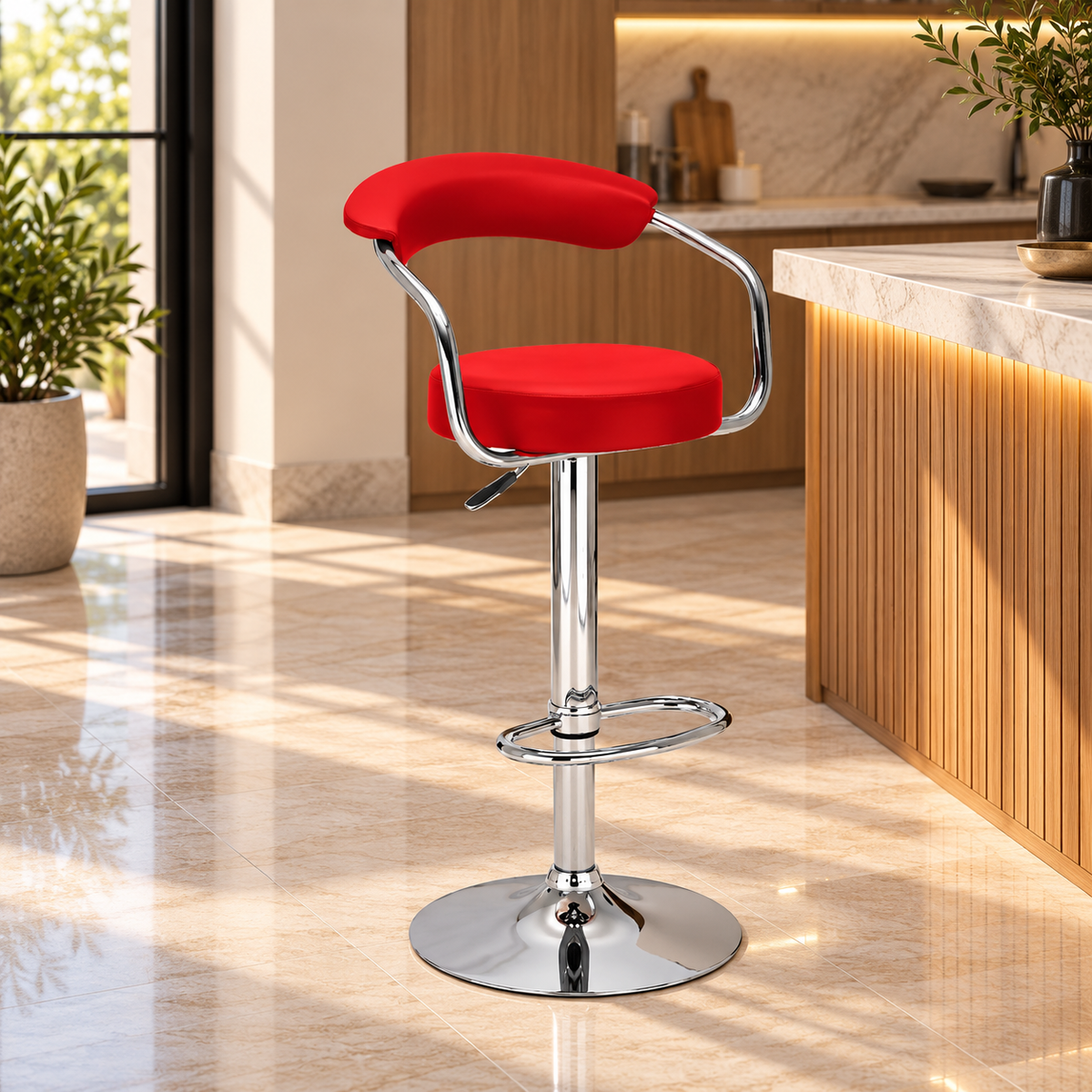Red Rosso Hydraulic Bar Chair