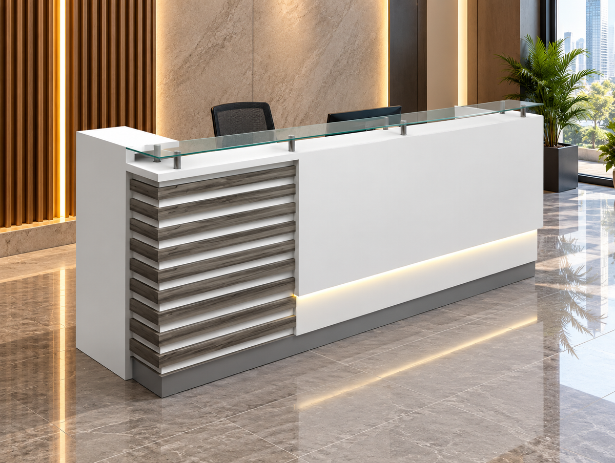 مكتب استقبال - Reception Counter - خشب MDF اسباني - CEM-076