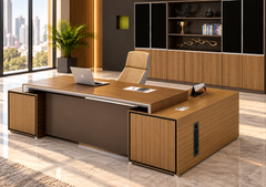 High-quality Spanish MDF wooden manager’s desk – modern and durable design | CEM-159