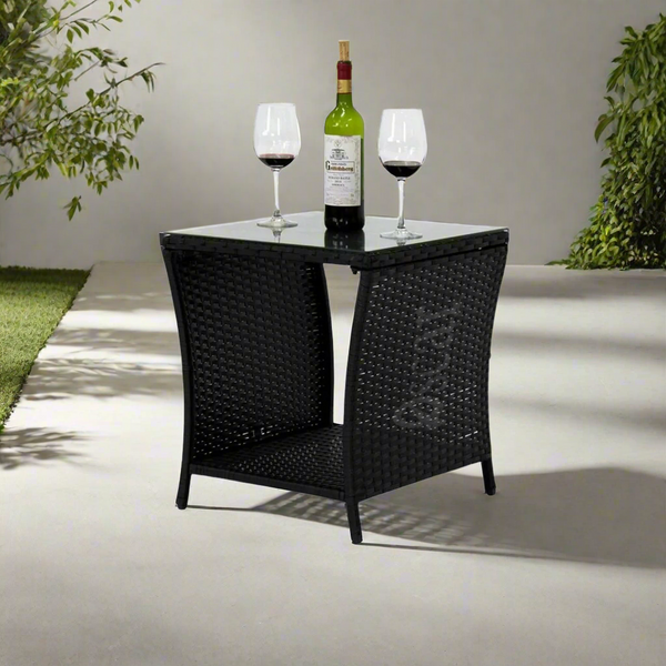 Jasmine table for outdoor decoration in black