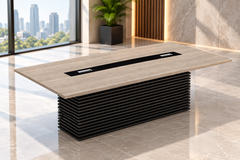 Meeting table - 240x120 - Spanish MDF wood with metal chassis - CEM-049