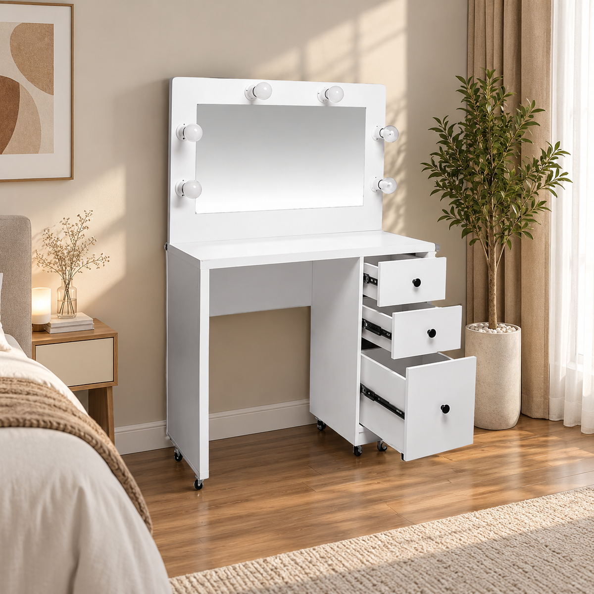 MDF wood luminous dresser - MOD-010
