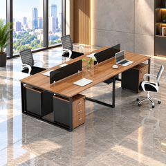 Quad workstation  made of Spanish MDF wood - CEM-019