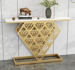 Modern console with painted iron materials and marble – elegant design