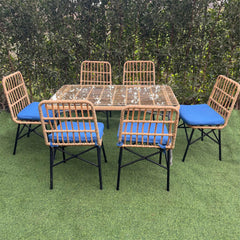 Rattan dining set for 6 people - OS-466