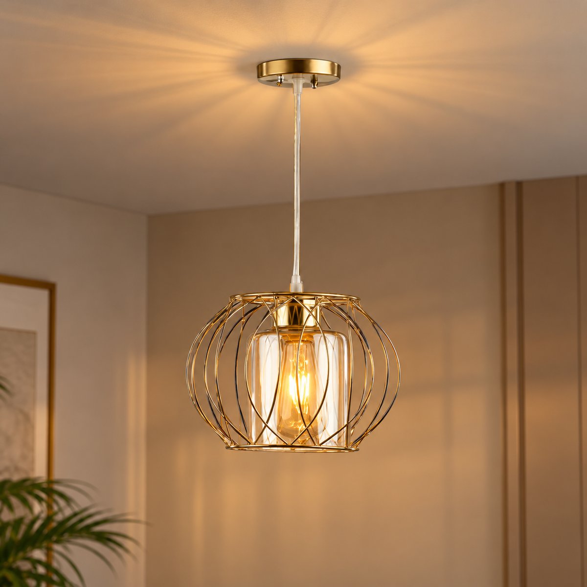 Modern aluminum chandelier adds a luxurious touch to your home.
