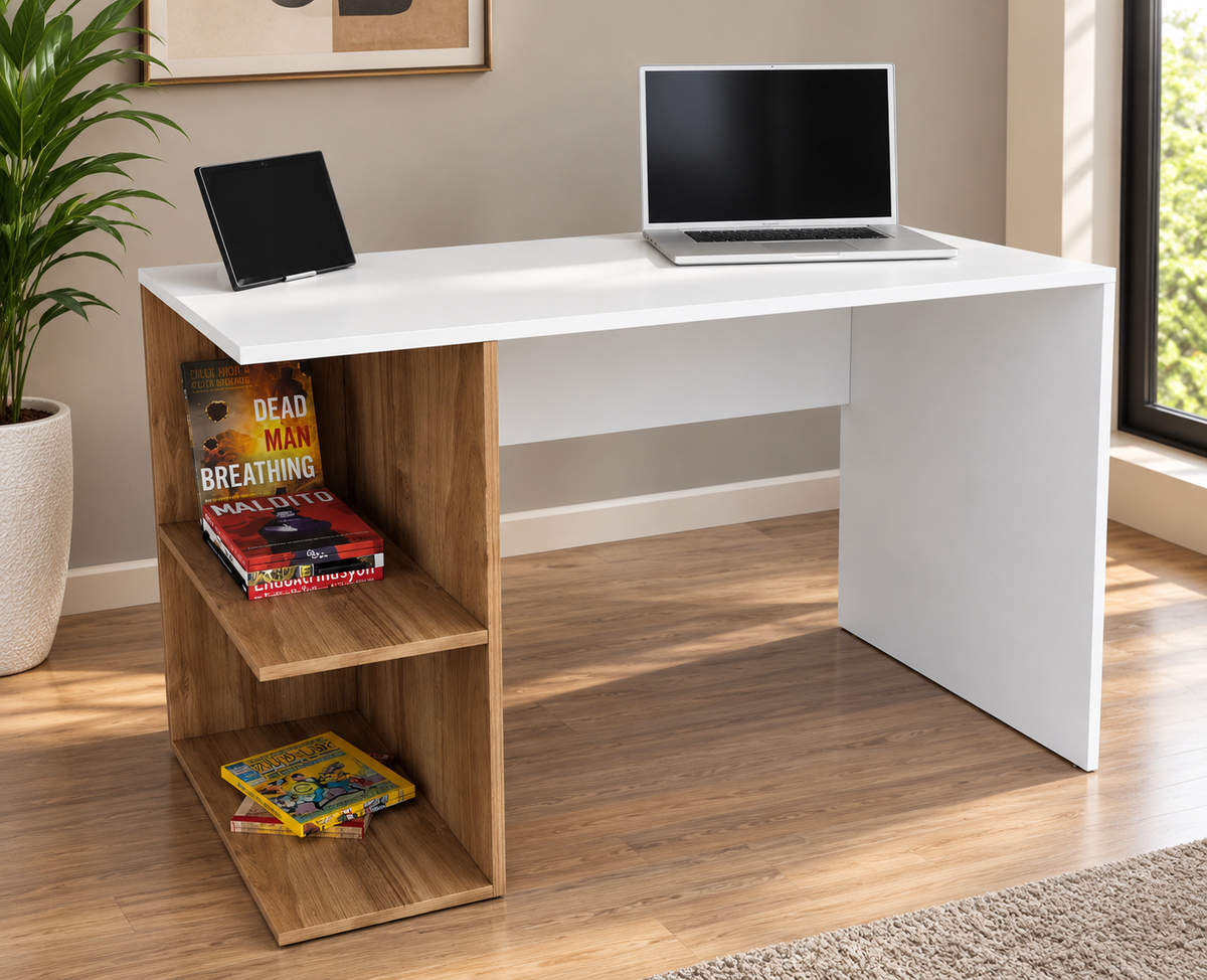 مكتب خشب MDF عالي الجودة 50X120سم -BDF-115