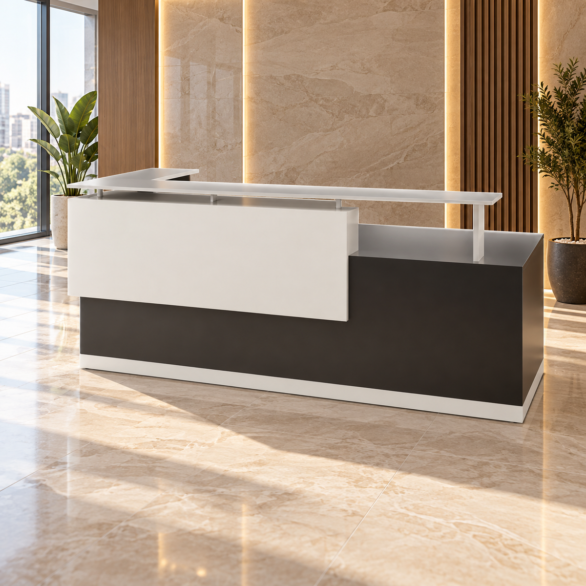 مكتب استقبال - Reception Counter - خشب MDF اسباني - CEM-078