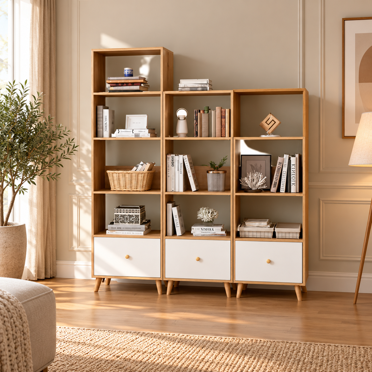 High quality MDF wood bookcase - OSM-428