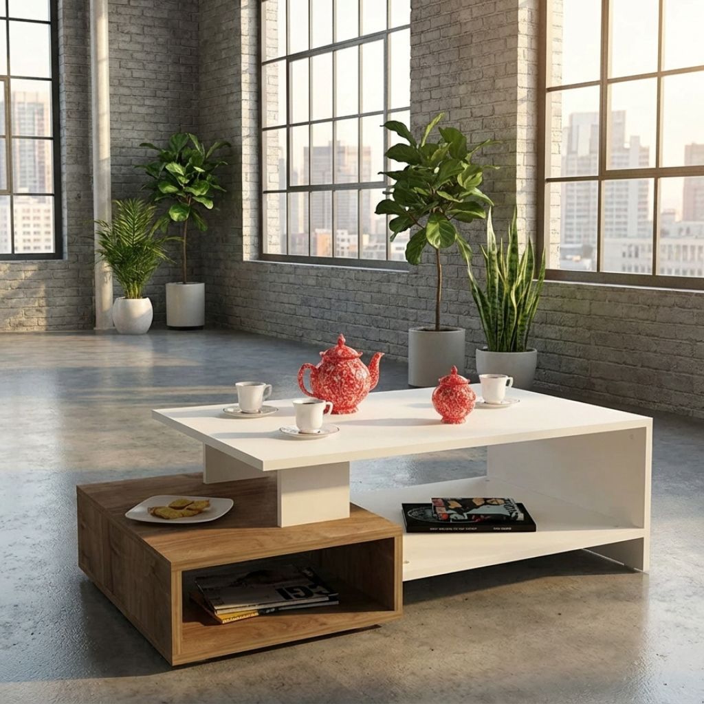 Pearl coffee table 100 * 45 MDF wood