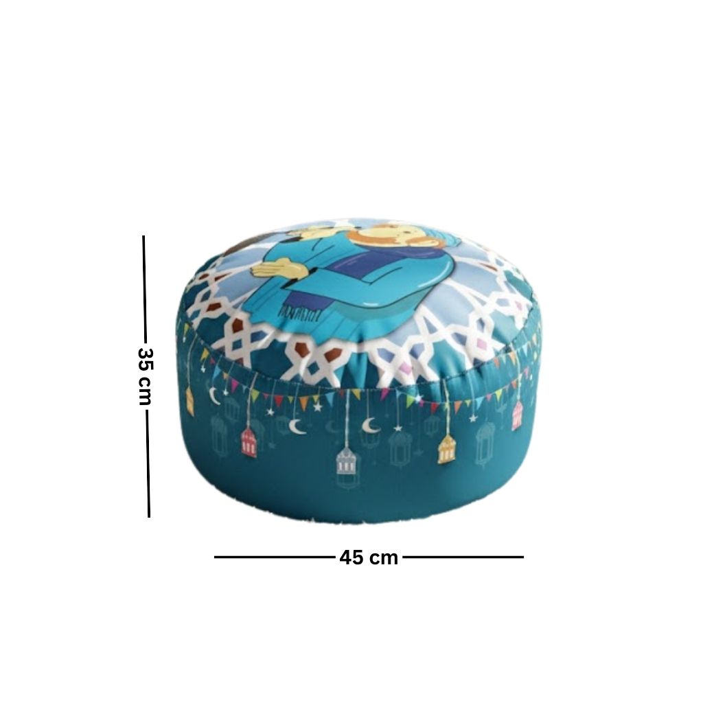 Ramadan velvet ottoman model OS-RAM-057 with comfortable foam filling and a warm touch for family seating