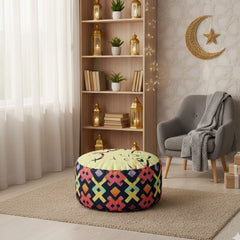 Ramadan velvet ottoman model OS-RAM-072 with comfortable foam filling and elegant design for a warm seat