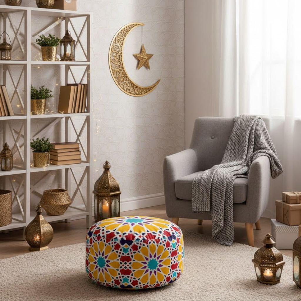 بوف رمضان قطيفة موديل OS-RAM-071 حشو فوم مريح وتصميم أنيق لقعدة دافئة
