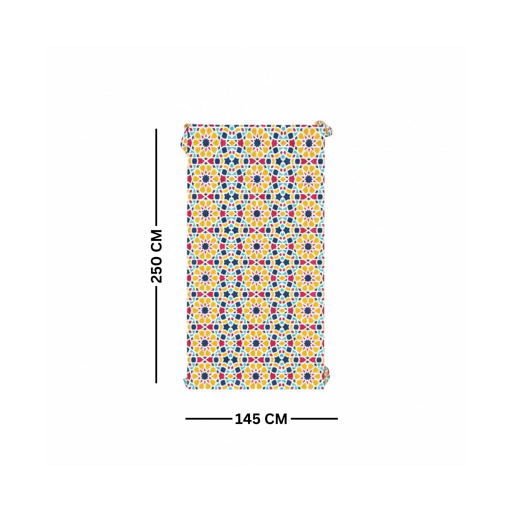Ramadan Dining Tablecloth 250×145 cm Velvet Sabia Imported – Luxurious Design for Ramadan Gatherings | OS-RAM-078