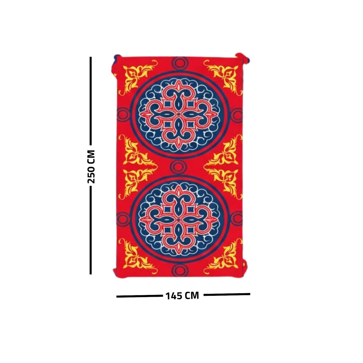 Ramadan Dining Tablecloth 250×145 cm Velvet Sabia Imported – Luxurious Design for Ramadan Gatherings | OS-RAM-089