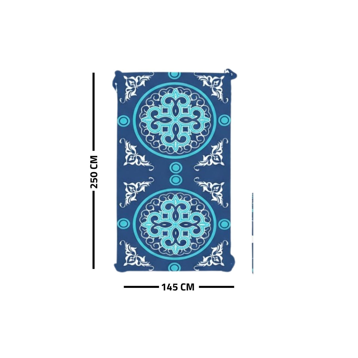 Ramadan Dining Tablecloth 250×145 cm Velvet Sabia Imported – Luxurious Design for Ramadan Gatherings | OS-RAM-091