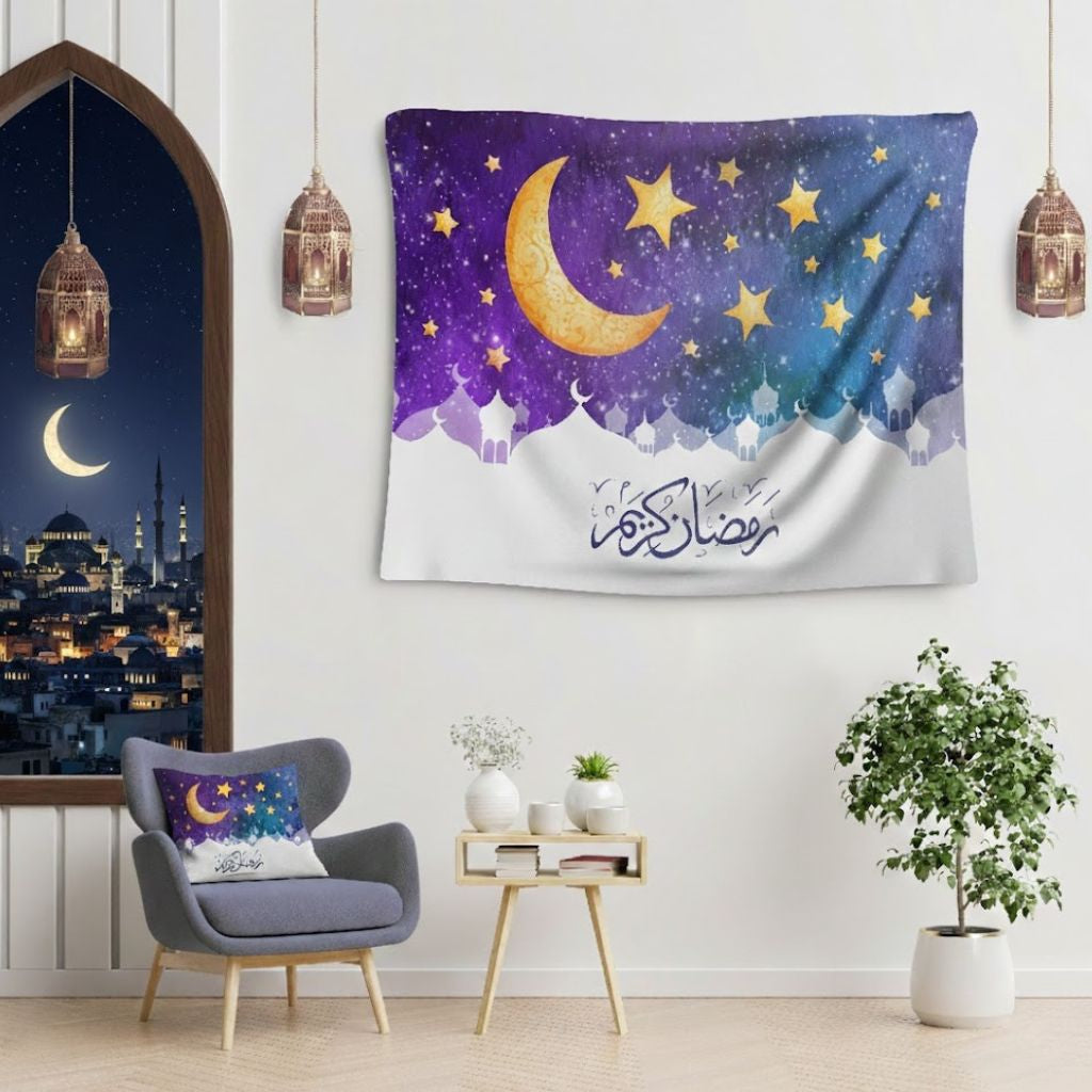 Ramadan Velvet Wall Hanging Model OS-RAM-116 Distinctive Design for Ramadan Wall Decoration
