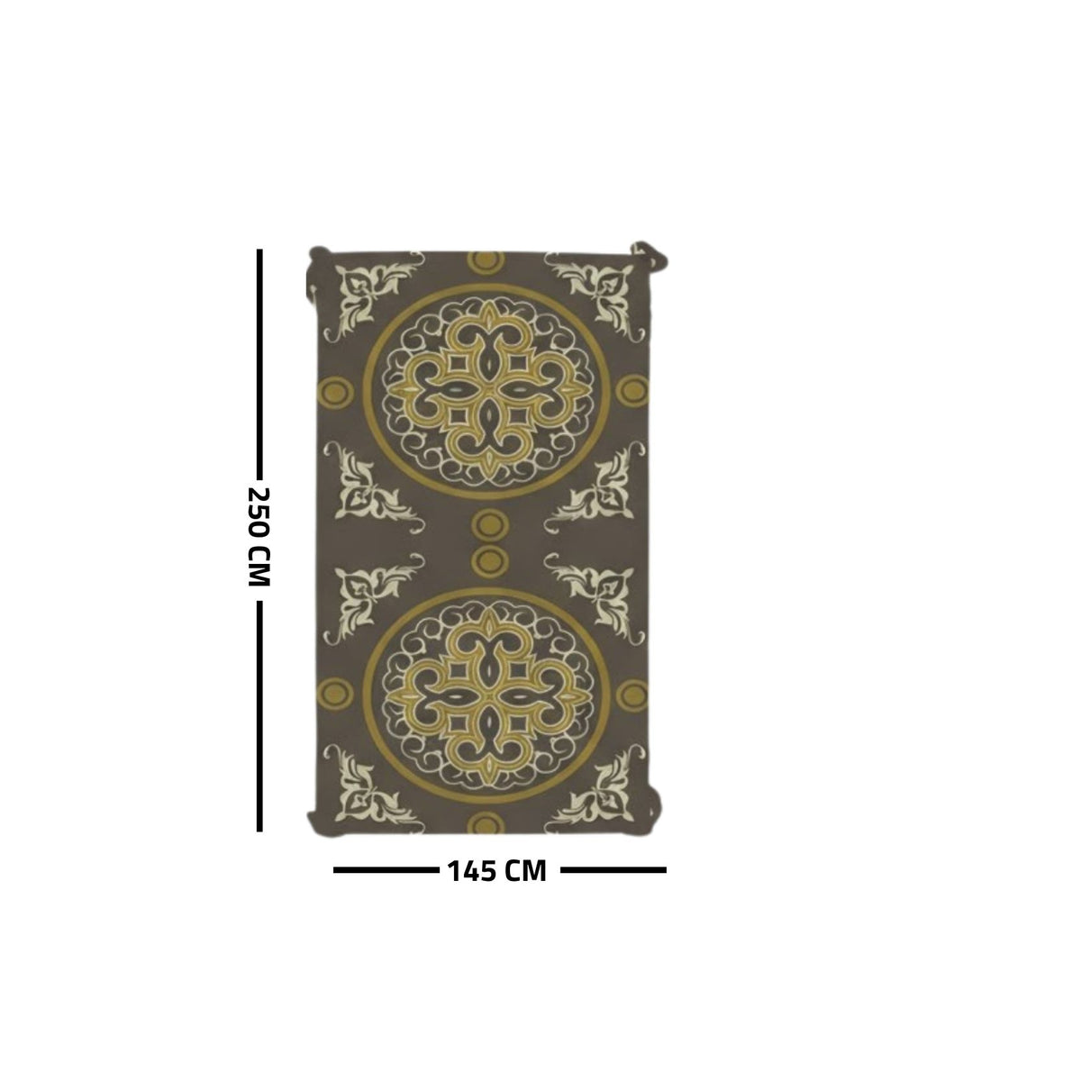Ramadan Dining Tablecloth 250×145 cm Velvet Sabia Imported – Luxurious Design for Ramadan Gatherings | OS-RAM-093