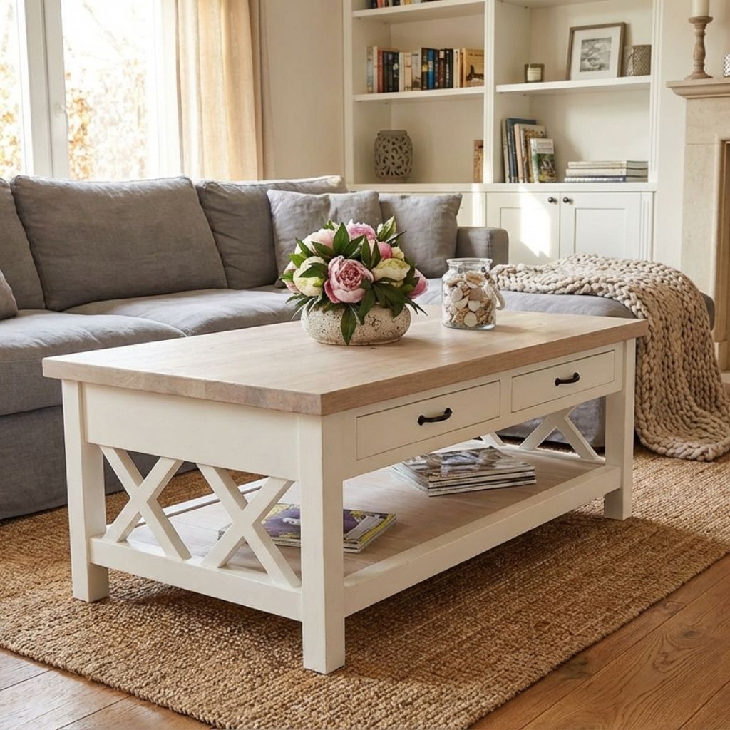 Natural Swedish wood coffee table from OSCAR FURNITURE - OHA-073