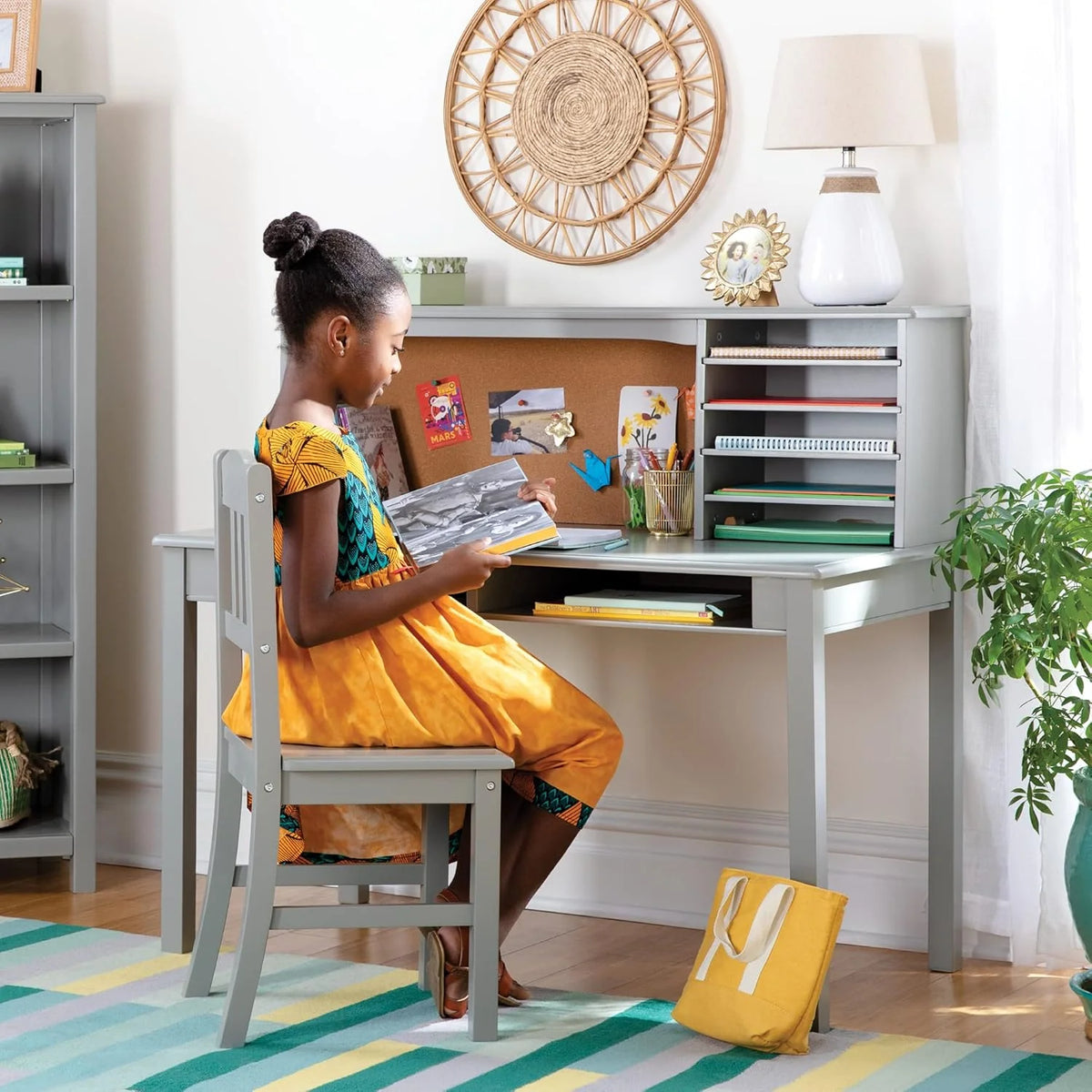 High quality wooden countertop children's desk with office chair - OSM-360