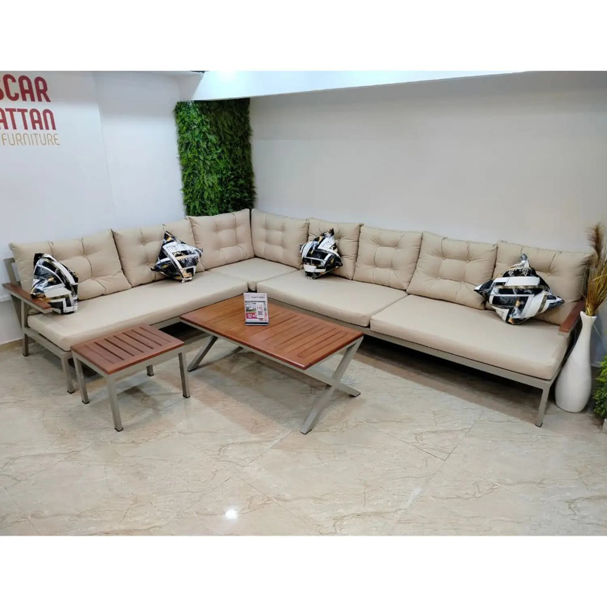 Ivana rattan dining set for 6 people - OS-394