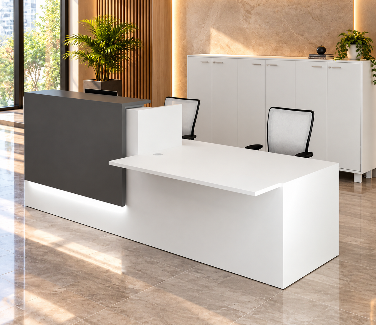 Reception desk - Reception Counter - Spanish MDF wood - CEM-087