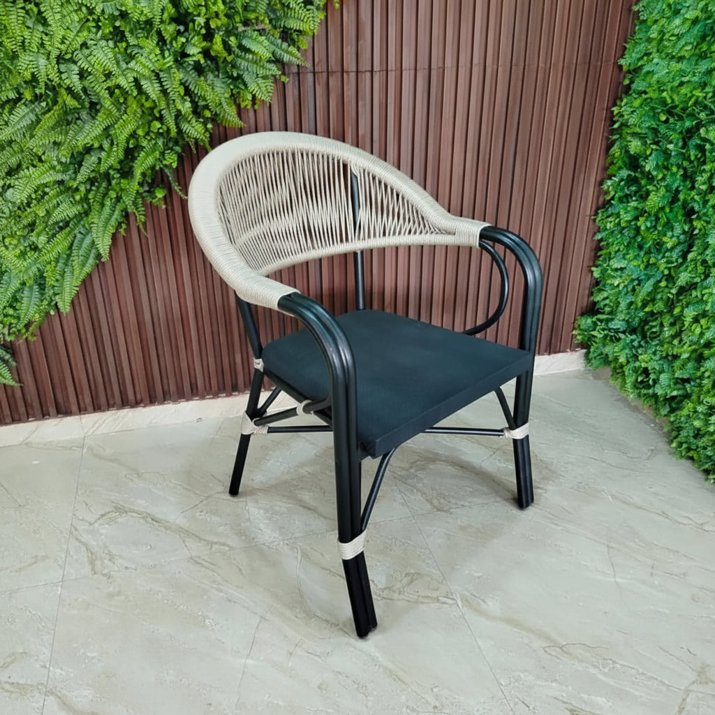 Chair made of metal, ropes and mesh - OS-399