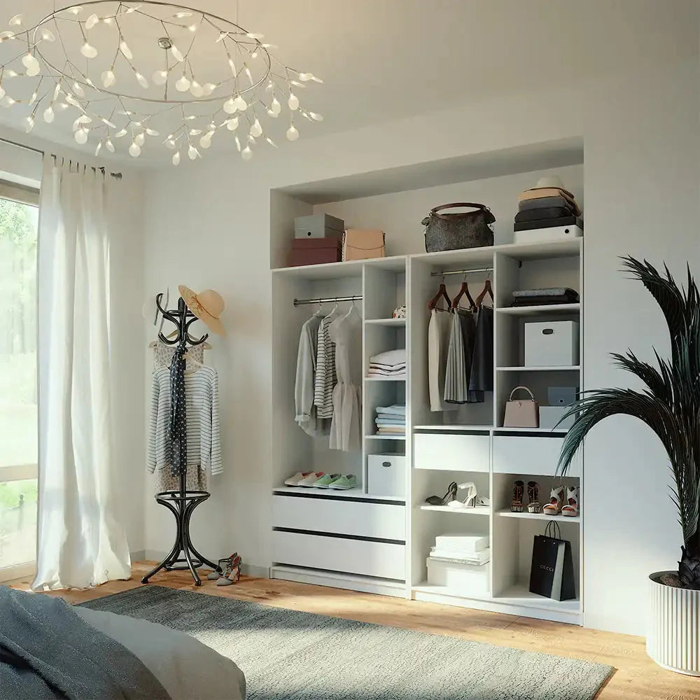 دريسنج خشب MDF كبير بتصميم عملي لتنظيم الملابس – WAF-217