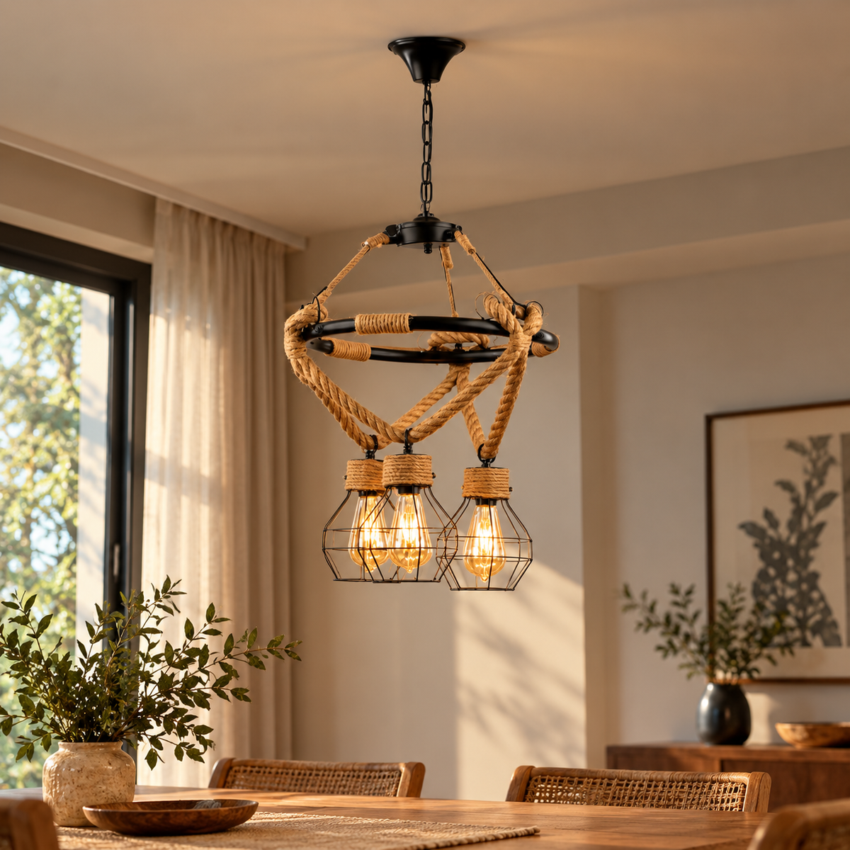 Elegant aluminum chandelier with a sleek modern design