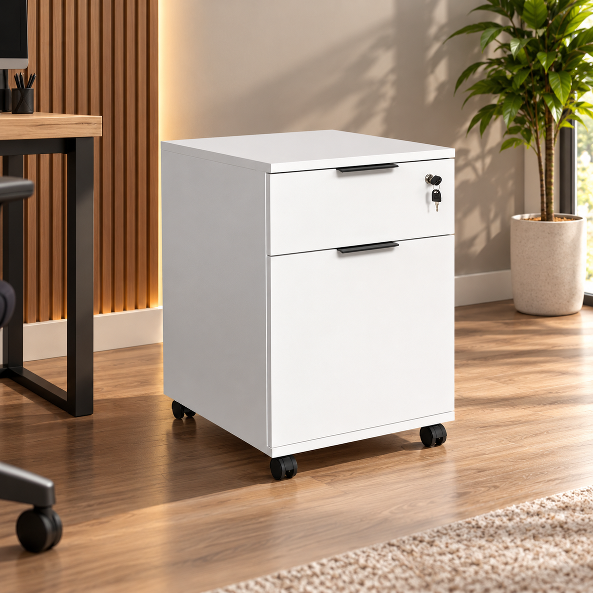 Practical MDF Wood Office Storage Unit for Desk Organization – WAF-256
