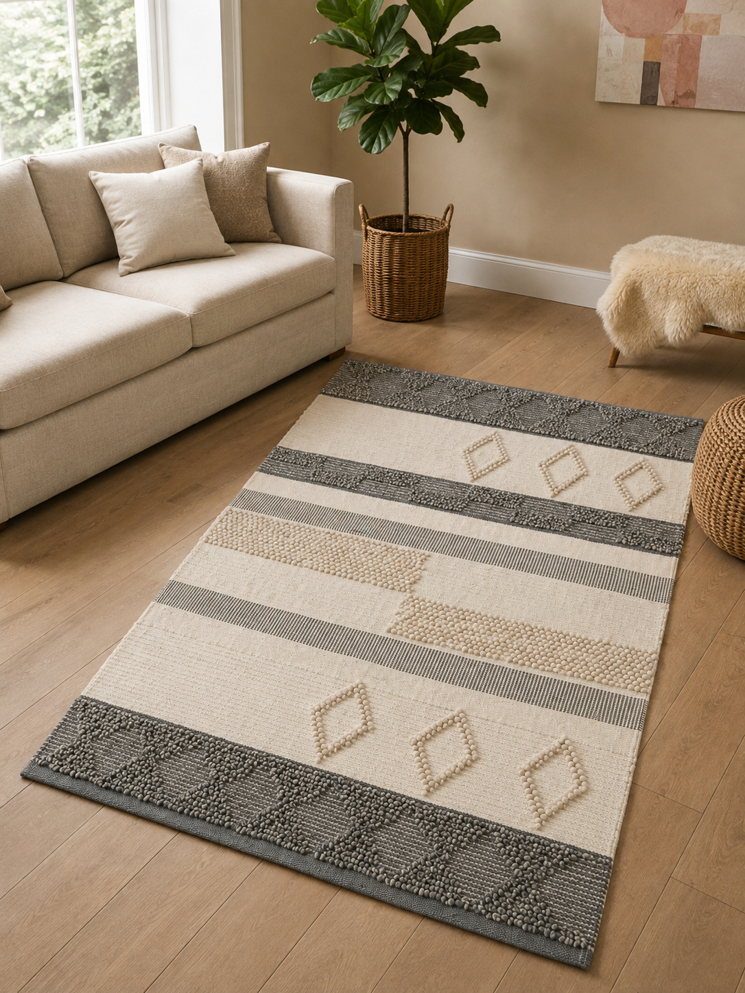 Handmade wool floor rug from Oscar Furniture – Rof-157