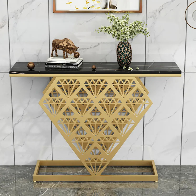 Modern console with painted iron materials and MDF wood – elegant design