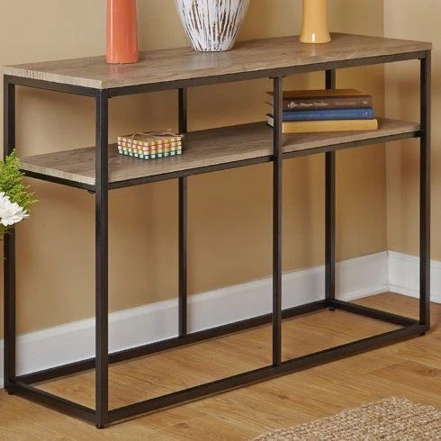 Modern metal and high-quality MDF wood console – elegant design